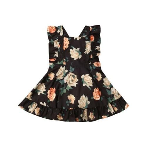Girl Dress 2019 Summer Toddler Kid Baby Girl Clothes Flower Ruffle Princess Tutu Dress Summer Dress