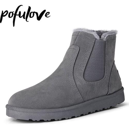 Мужские зимние ботинки POFULOVE China At AliExpress