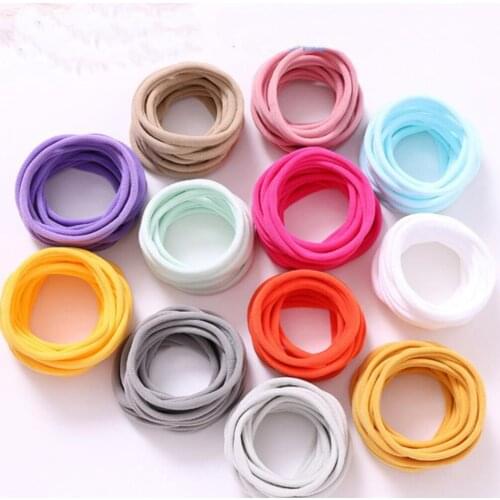 Nylon Headband for Baby Girl DIY Hair Accessories Seamless Elastic Head Band Kids Hairband Headwear Turban Goes Around The Head