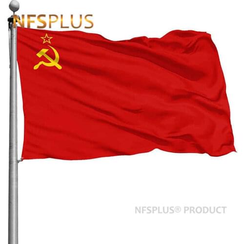Russian Flag USSR CCCP Russia 90x150cm Polyester Hammer and Sickle Printed Union of Soviet Socialist Republics Flags and Banners