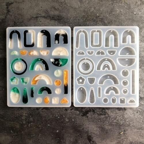 Pendant earring silicone mold UV resin jewelry jewelry mold can be used for jewelry accessories mold household goods tools