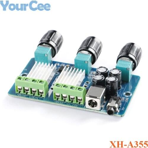 XH-A355 2*15W+30W Digital Power Amplifier Board Module YDA138-E 2.1 Channel Audio Amplificador Module with Tuning