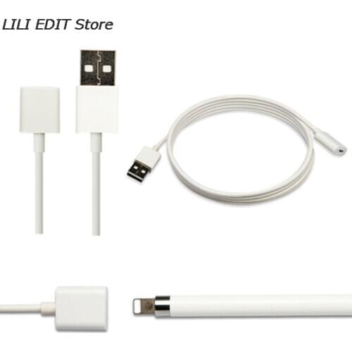 Charger For Apple Pencil Adapter Charging Cable Cord For Apple IPad Pro Pencil Stylus Male To Female Extensio USB Cable