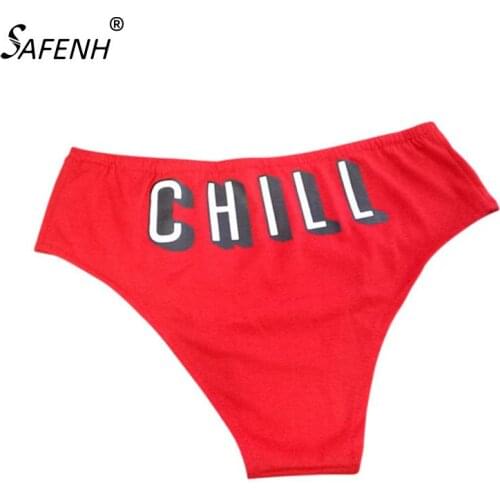 1Pcs Sexy Women Brazilian Chill Panties Bikini Swimwear Bathing Beach Thong Scrunch Bottom Red color