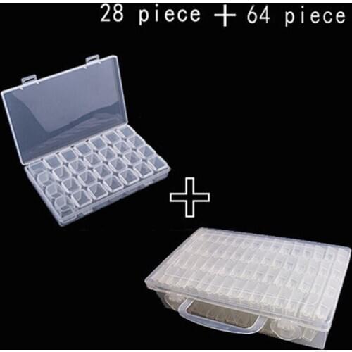 64pcs Diamond Painting Accessories Beads Container Rhinestone Diamond Embroidery Beadwork Storage Box Mosaic Tools