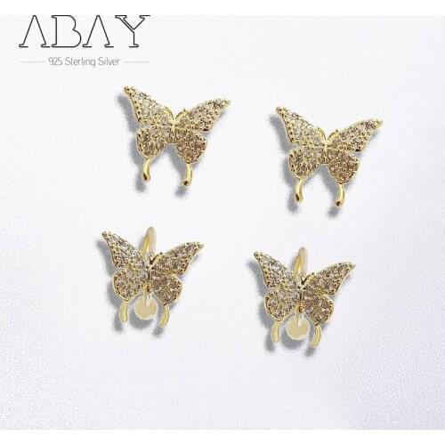 925 Sterling Silver Pin Butterfly Fairy Qi Sen series super immortal ear Bone Pendant without ear hole New Year gift in 2021