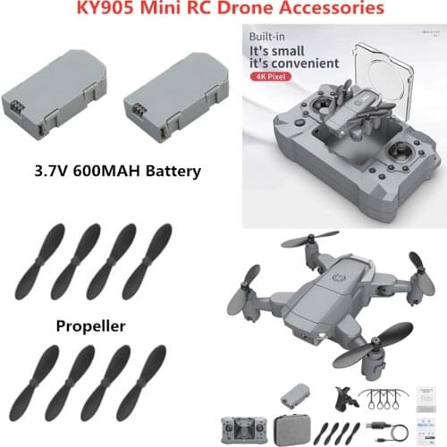 3.7V 600mAh Recharge Battery propeller For KY905 RC Drone Spare Parts KY905 RC Drone Accessories KY905 Battery Blades KY-905 To