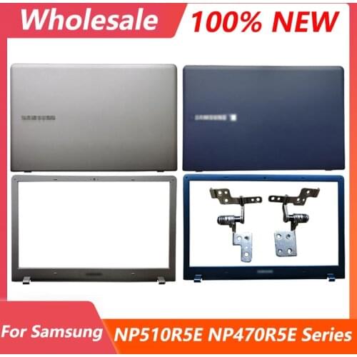 New For Samsung NP510R5E NP470R5E 510R5E 470R5E LCD Back Cover /Front Bezel/Hinges Laptop Housing Cover Case Plastic