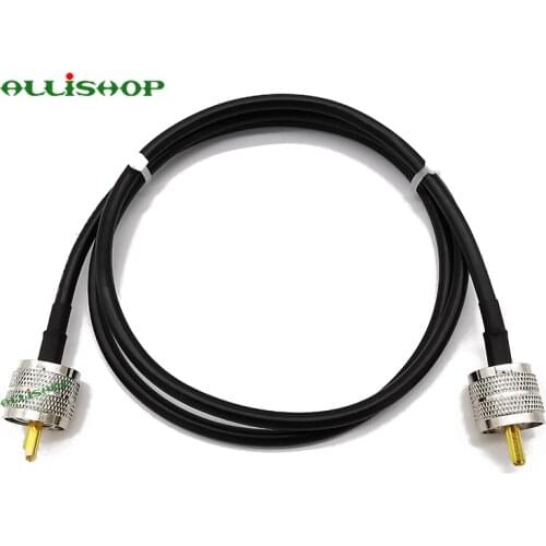 ALLISHOP Digital RG58-PL259-PL-259-male-UHF PL-259 male Connectors on RG58 Coaxial Cable Jumper with MILSPEC MIL-C-17 RF Coaxial