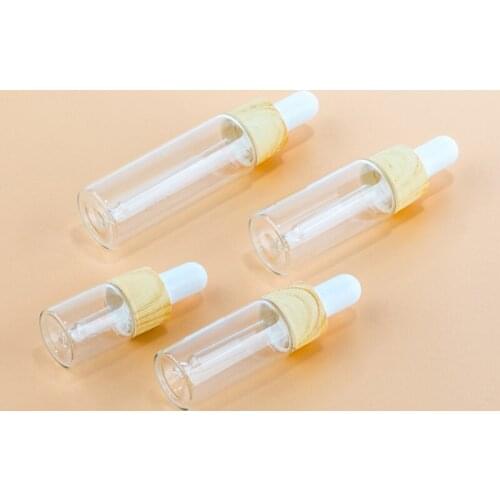 Wood Grain Empty Glass Dropper Split Charging Bottle Sample Essential Oil Liquid Makeup Cosmetics Travel Refillable Vial UD88