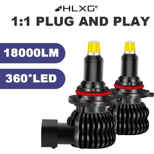 HLXG CSP canbus h7 led 360 H8 H9 H11 9012 9005 9006 HB3 HB4 h1 LED headlight 18000LM luces car Light lamp 12V bulb 100W 6000K