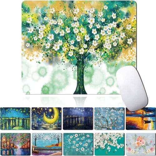 PU Leather Mouse Pad Print Pattern Laptop Computer Desk Mat Home Office Waterproof Modern Keyboard Mice Pad Writing Mat