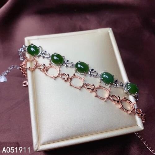 KJJEAXCMY fine jewelry natural Jasper 925 sterling silver new women hand bracelet support test classic