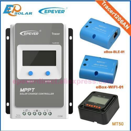 10A 24V controller solar panels system apply LCD display 10amps solar regulator Tracer1026AN MT50 Meter Wifi function