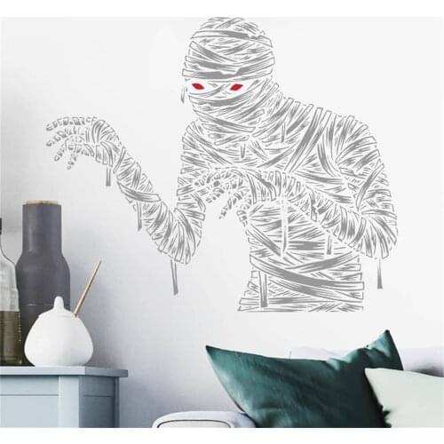Creative Horror White GhostsWall Stickers Living Room Bedroom Decoration Removable Wall Stickers Halloween Party Accessories
