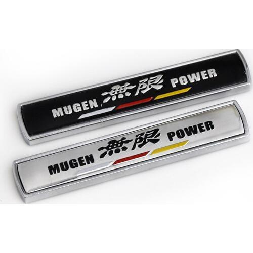 Metal Car Side Door Sticker Rear Trunk Badge Decal Decoration for Mugen Emblem for Honda Mugen Civic CRV Crosstour CRZ Fit HRV