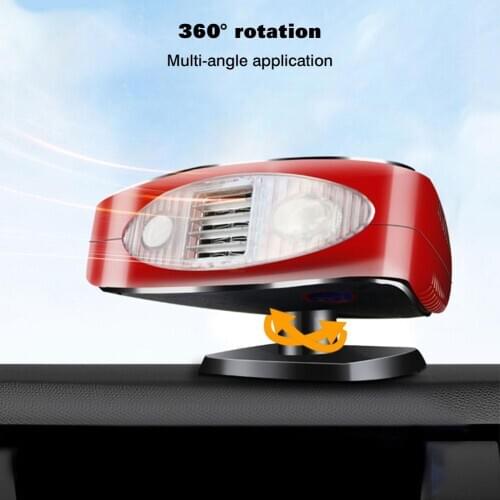 DC 12V/24V Mini Vehicle Heater Portable Car Heating Cooling Thermostat Mini Vehicle Heater Electric Vehicle Defroster 150W