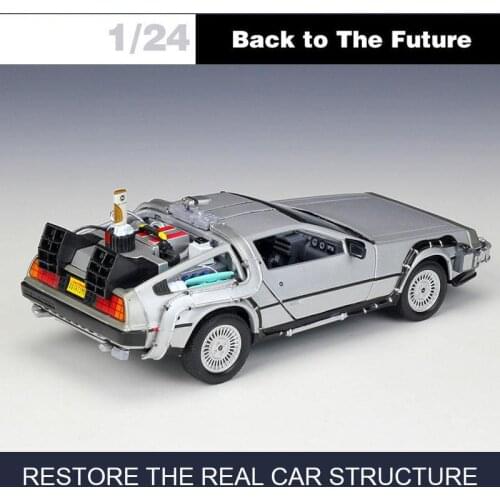 1:24 Diecast Alloy Model Car Toy Movie Number One Player Return Back To The Future Simulation Model Gift Time Machine Collection