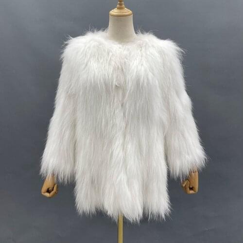 2021 New Mongolia Sheep Fur Coat Casual Fashion Fluffy Knitted Real Fur Jackets Womens Winter Coats