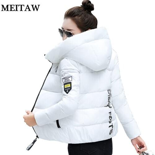 Autumn Winter Lady Hooded Jackets 2020 Slim Cotton Jacket Women Long Sleeve Warm White Coat Tops Outside