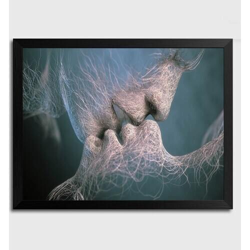 Character Kiss Painting Living Room Bedroom Shopping Mall Restaurant Painting Canvas Decorative Painting Bedroom Wall Art Canvas