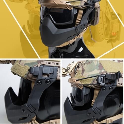 Half Seal Mask(Folding)for Tactical Helmet Black DE and FG