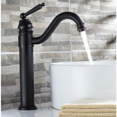 Luxury Oil Rubbed Bronze Gooseneck Single Handle Swivel Kitchen Bathroom Sink Basin Faucet Mixer Taps anf213