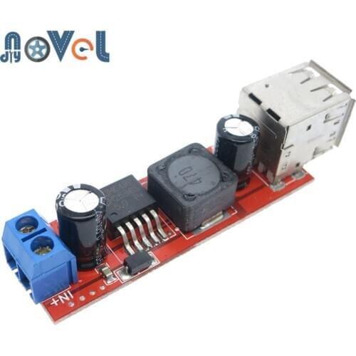 DC 6V-40V To 5V 3A Double USB Charge DC-DC Step-down Converter Module For Vehicle Charger LM2596 Dual USB