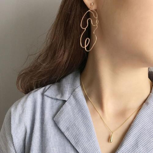 Silver 925 Jewelry Fashion simple water drop necklace 925 sterling silver necklace for women gold 18K