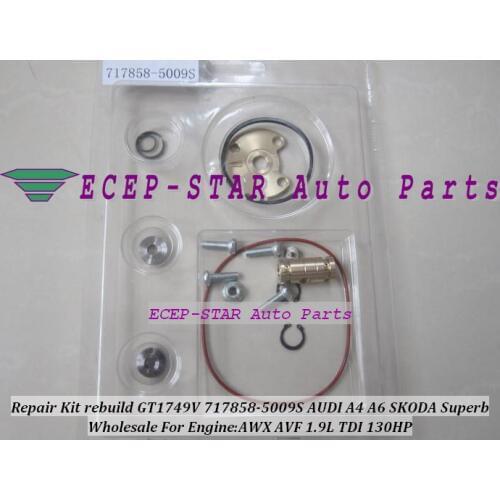 Turbo Repair Kit rebuild kits GT1749V 717858 717858-5009S Turbocharger For AUDI A4 A6 SKODA Superb VW PASSAT AWX AVF 1.9L TDI