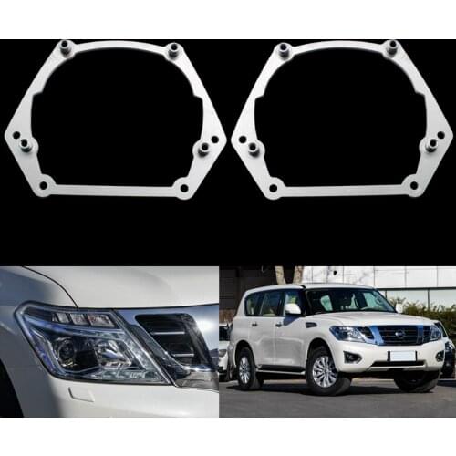 Taochis Car-Styling Retrofit Transition Adapter Frame Bracket for Nissan Patrol 2018 Hella 3R G5 5 Projector Lens LED