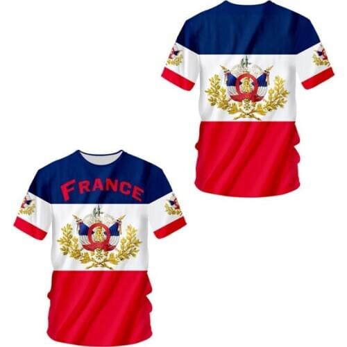 UJWI France Flag T-shirt Men/Women Novelty 3d Flag printed Casual Tee Shirt Unisex Summer Loose Oversized Clothing Custom S-7XL