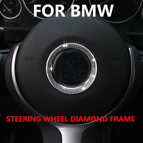 Car Steering Wheel Decoration Diamond Sticker For BMW New 5/3/1/7Series X1X2X3X4X5X6 Interior Decorate Frame