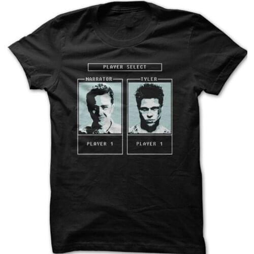 Funny Fight Club Tyler Durden Character Selection T-Shirt. Summer Cotton O-Neck Short Sleeve Mens T Shirt New Size S-3XL