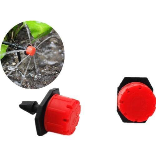 500PCS Adjustable Dripper Red Micro Drip Irrigation Watering Anti-clogging Emitter Garden Supplies for 1/4 inch Hose