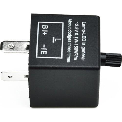 12V 3-Pin LED Adjustable Electronic Flasher Relay For Turn Signal Light