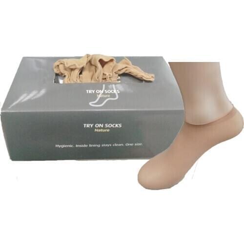 144 pieces shoe shop per box try on socks proshop disposable socks free shipping