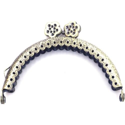 15PCS 8.5cm Arch Purse Bag Frames Clutch Buckles Kiss Clasps Handbag Handle Plum Blossom Head DIY Luggage Accessories Hardware