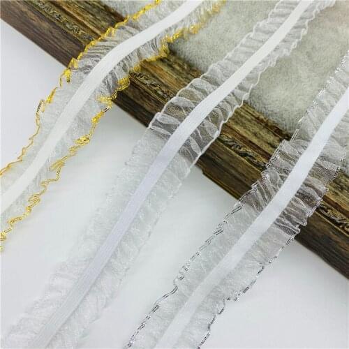 2yards 5yards 25mm Lace Elastic Ribbon Spandex Elastic Band For Sewing Lace Fabric Trim DIY Waist Band Garment Accessory