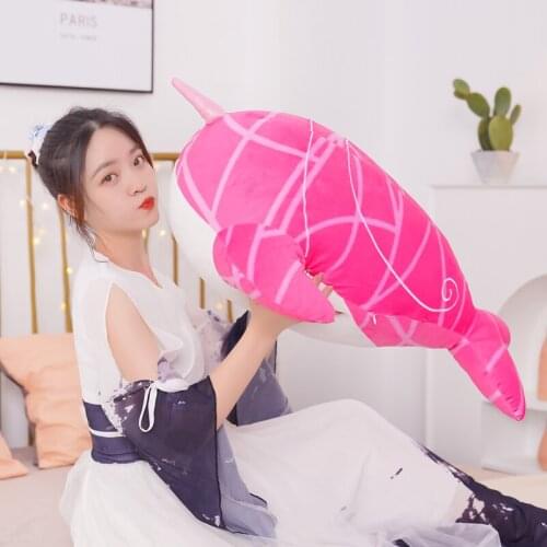 40-80cm Cute Cartoon Original God Whale Plush Toys Stuffed Soft Lovely Animals Pillows Dolls For Kids Girls Birthday Gifts
