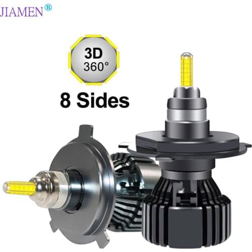 8 Sides CSP Chip H11 H7 Led Car Headlights Bulbs 6000K H8 H1 HB3 9005 HB4 9006 80W 3D 360 degree Automotive Fog Lights Auto Lamp