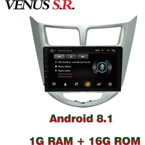 VenusSR Android 8.1 2.5D car dvd for Hyundai Accent Verna Solaris Radio 2010-2017 multimedia headunit GPS gps navigation