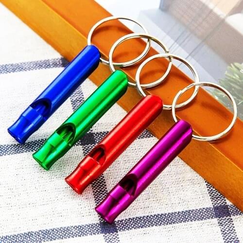 FREE SHIPPING BY DHL 1500pcs/lot Mini Aluminum Alloy Whistle Keyrings Keychains For Outdoor Emergency Survival Camping Hunting