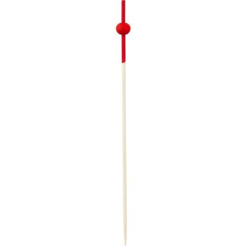 Free Shipping - Party Suppliers Disposable Tableware, 120mm Cocktail Red Ball Bamboo Pick Fruit Skewer, 100/Pack