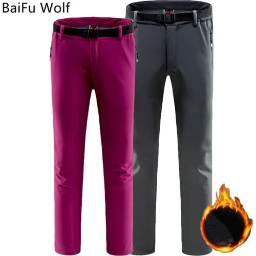 Soft Pants Outdoor Sports Solid Color Trousers Women Waterproof and Breathable Warm Climbing Pants 2021