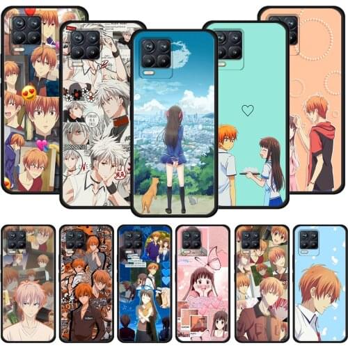 Black Case For Realme 8 C21 5 6 7 Pro C3 XT GT Master Explorer 7i X50 C11 C21Y C20A X7 Cover Caso Silicone fruits basket anime