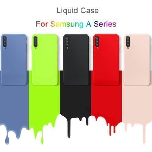 Case for Samsung Galaxy A50 A10 A20 A30 A40 A60 A70 Liquid Silicone Soft TPU Case SamsungA50 Sansung A 50 70 Fundas Cover Coque