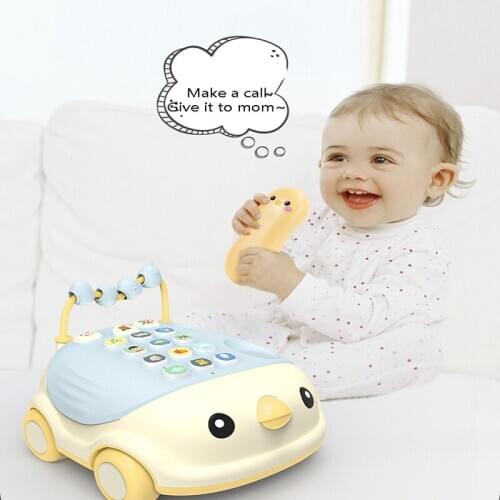Childrens Chicken Phone Car Multifunctional Educational Early Education Learning Machine Puzzle Toy Games Nursery Rhymes Gifts