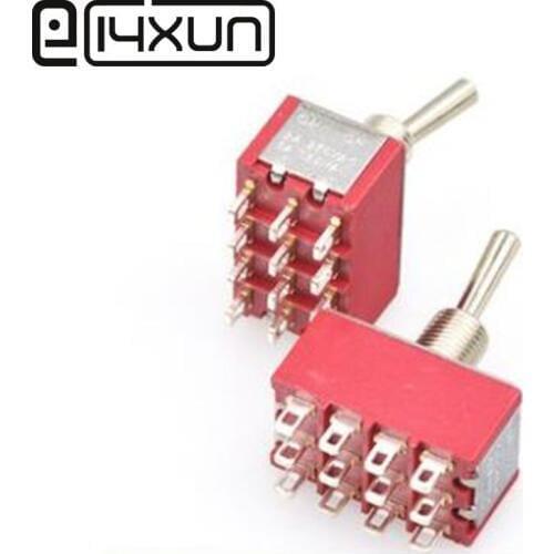 EClyxun 1pcs Mini MTS-402 Toggle Switch 12 Pin 2 Position ON/ON 5A/125VAC 2A/250VAC