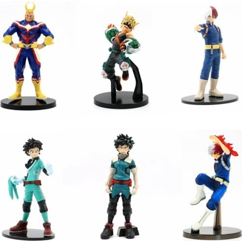 My Hero Academia Action Figure Ornaments All·Might Midoriya Izuku Todoroki Shoto Bakugou Katsuki Scenery Toys